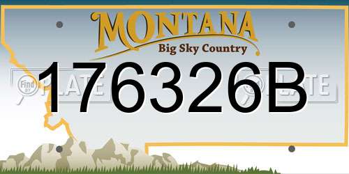 176326B Montana License Plate