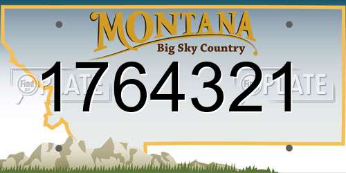 1764321 Montana License Plate
