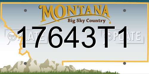 17643T1 Montana License Plate