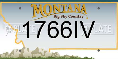 1766IV Montana License Plate