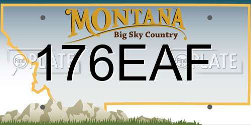 176EAF Montana License Plate