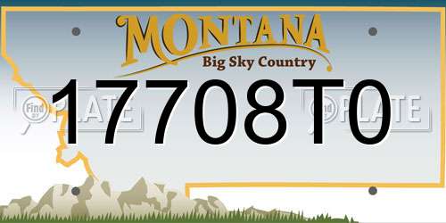 17708T0 Montana License Plate