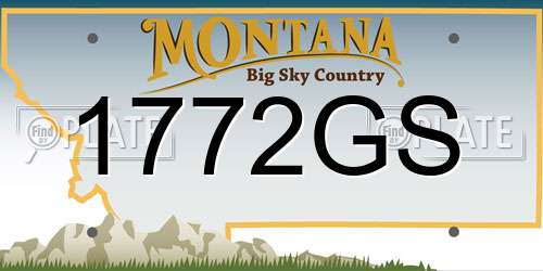 1772GS Montana License Plate