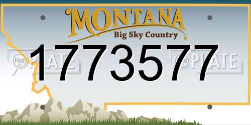 1773577 Montana License Plate