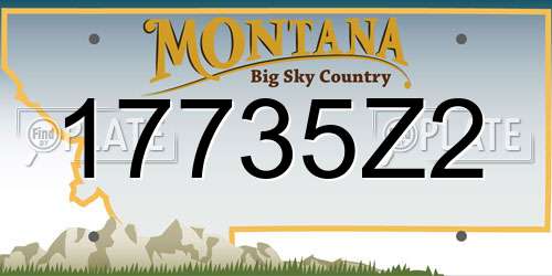 17735Z2 Montana License Plate