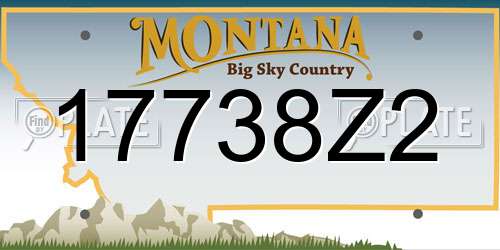 17738Z2 Montana License Plate
