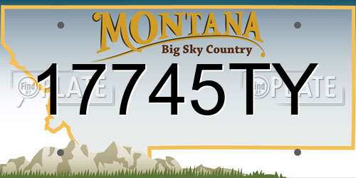 17745TY Montana License Plate