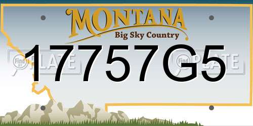 17757G5 Montana License Plate