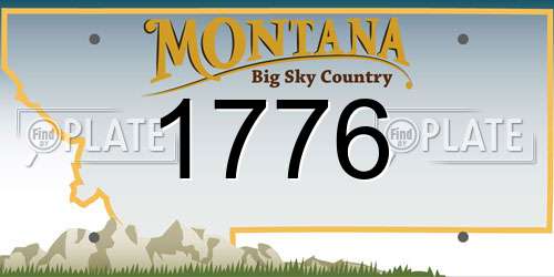 1776 Montana License Plate