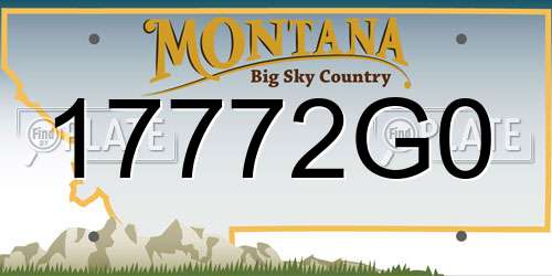 17772G0 Montana License Plate