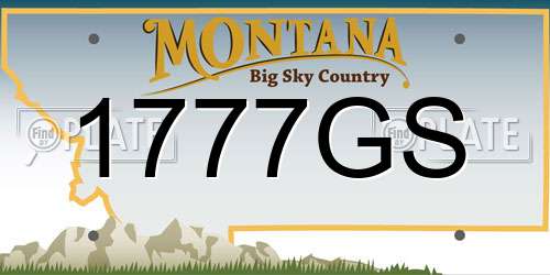 1777GS Montana License Plate