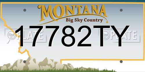 17782TY Montana License Plate