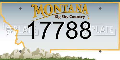 17788 Montana License Plate