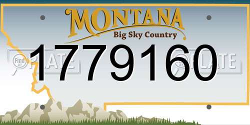 1779160 Montana License Plate