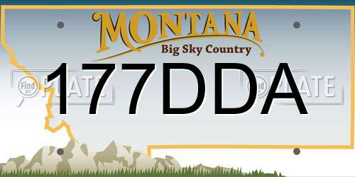 177DDA Montana License Plate