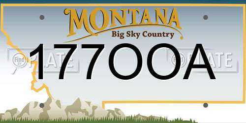 177OOA Montana License Plate