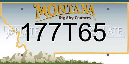 177T65 Montana License Plate