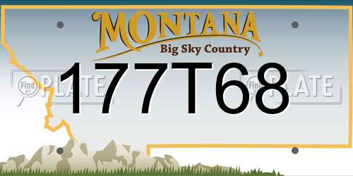 177T68 Montana License Plate