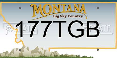 177TGB Montana License Plate