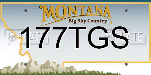 177TGS Montana License Plate