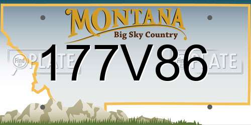 177V86 Montana License Plate