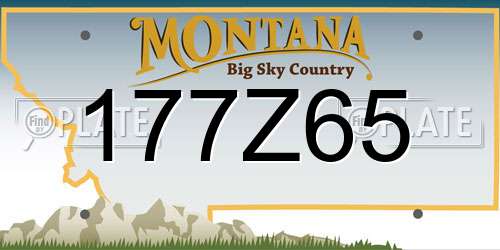 177Z65 Montana License Plate