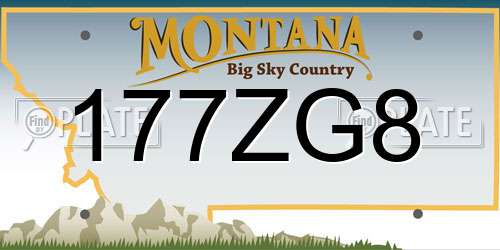 177ZG8 Montana License Plate