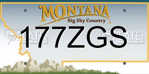 177ZGS Montana License Plate