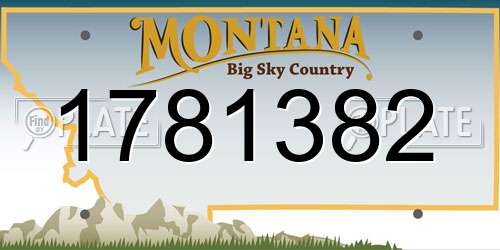 1781382 Montana License Plate