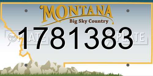 1781383 Montana License Plate