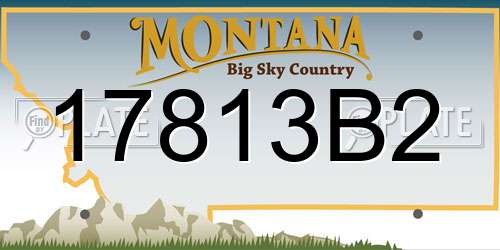 17813B2 Montana License Plate