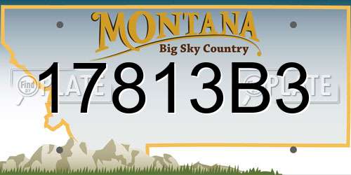 17813B3 Montana License Plate
