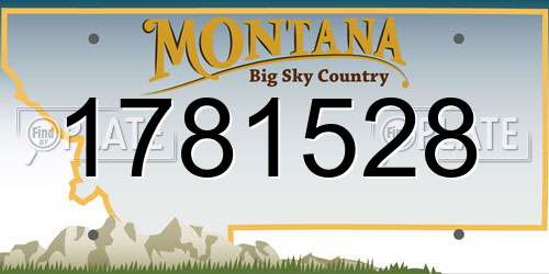 1781528 Montana License Plate