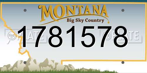 1781578 Montana License Plate