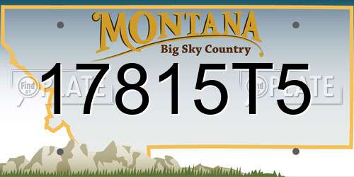 17815T5 Montana License Plate