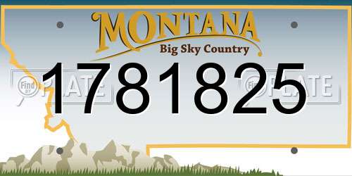 1781825 Montana License Plate