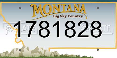 1781828 Montana License Plate