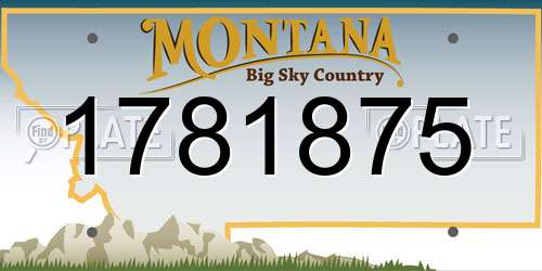 1781875 Montana License Plate