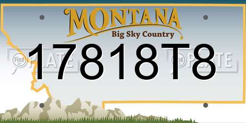17818T8 Montana License Plate