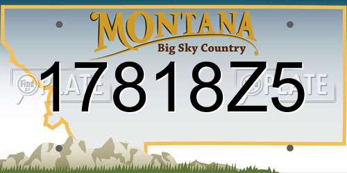 17818Z5 Montana License Plate