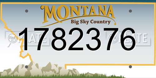 1782376 Montana License Plate