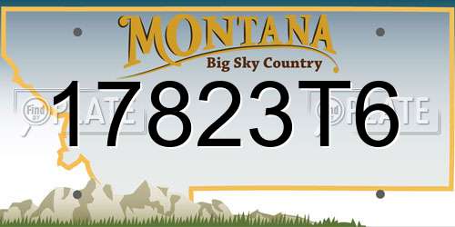 17823T6 Montana License Plate