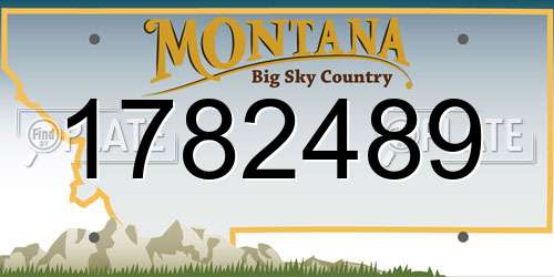 1782489 Montana License Plate