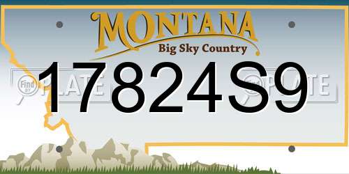 17824S9 Montana License Plate