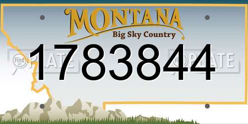 1783844 Montana License Plate