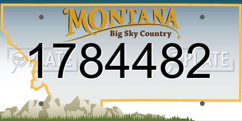 1784482 Montana License Plate