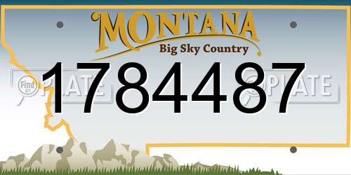 1784487 Montana License Plate