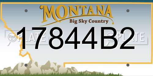17844B2 Montana License Plate