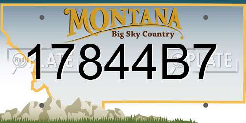 17844B7 Montana License Plate