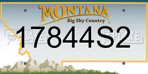 17844S2 Montana License Plate